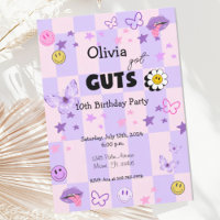 Púrpura Música Pop Tween Invitación al cumpleaños 