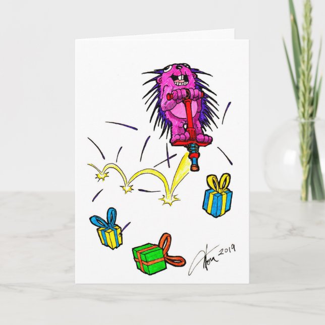 Púrpura Ocupación en una tarjeta de cumpleaños de  (Anverso)