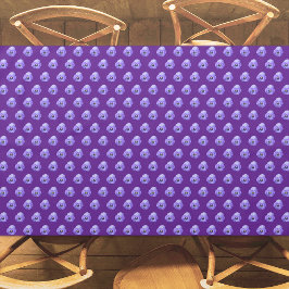 Púrpura Pansy Flor Patrón sin foco en el mantel