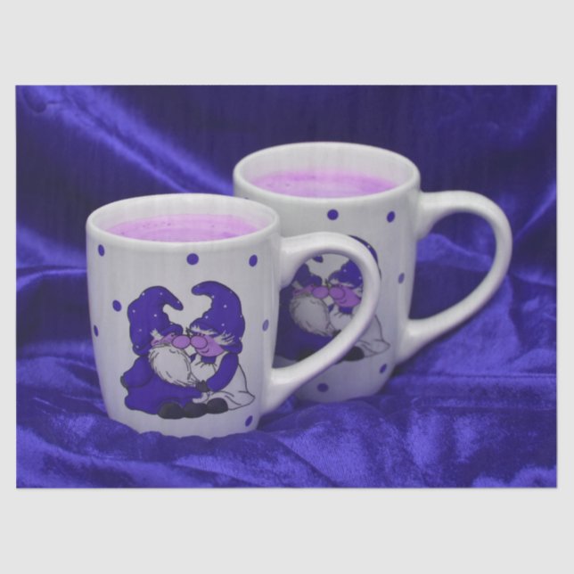 púrpura pasión gnomas papel de tejido (Anverso)