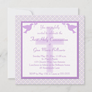 Púrpura, pasteles y primera invitación de la