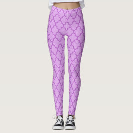 Púrpura Patrón Halloween Leggings
