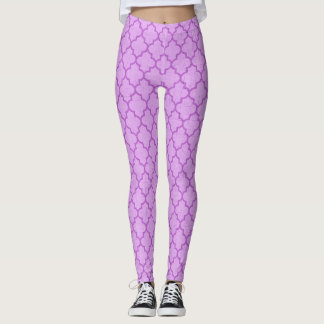 Púrpura Patrón Halloween Leggings