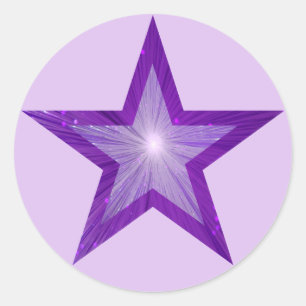 Púrpura pegatina Estrella redonda morada