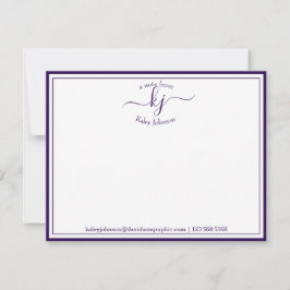 Púrpura personalizado | De La Tarjeta De Nota