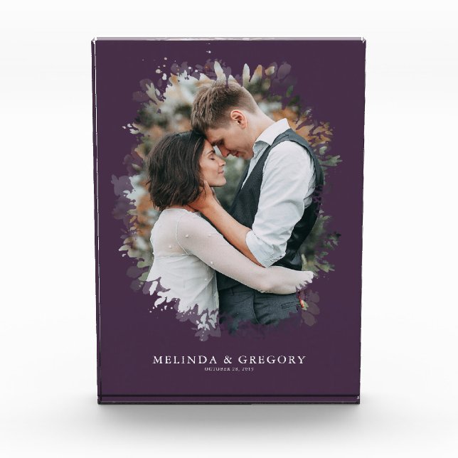 Púrpura Personalizado moderna foto regalo Decoraci (Anverso)