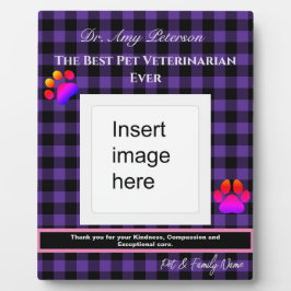 Púrpura Placa Veterinaria Mejor Mascota