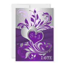 Púrpura Plata Desplazamiento, Invitación a la Boda