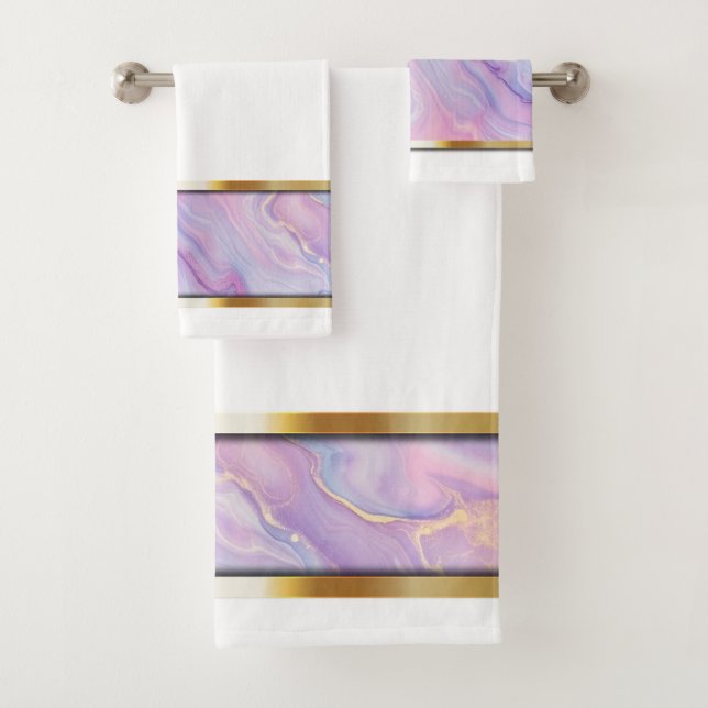 Púrpura, rosa y Aqua con acentos de oro (In situ)