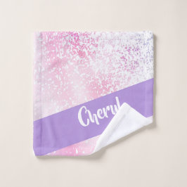 Púrpura, rosa y blanco purpurina sombrío