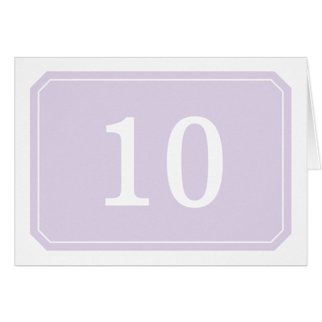 Púrpura simple tarjeta de número de tabla elegante (Anverso (Horizontal))