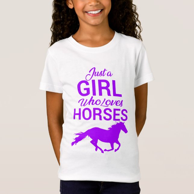 Púrpura Sólo Un Chica Que Ama La Camiseta De Cabal (Anverso)