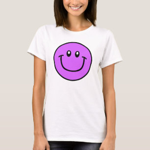 Púrpura sonriente 0003 de la camisa de la cara