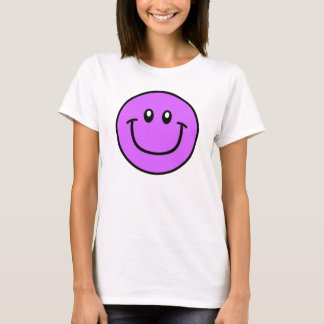 Púrpura sonriente 0003 de la camisa de la cara
