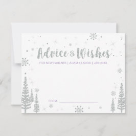 Púrpura tarjeta de consejo de Baby Shower para la 