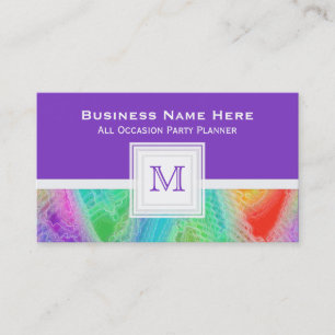 Púrpura: Tarjeta de visita congelada del monogram