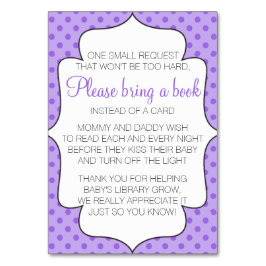 Púrpura Traer un libro en lugar de una tarjeta Ins