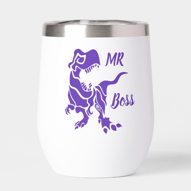 Púrpura Trex el jefe Dino (Trasero)