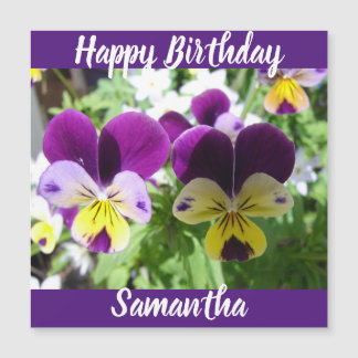 Púrpura Viola Pansy Bonito Flor Flor Tarjeta flora