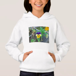 Púrpura y amarilla Pansy Hoodie