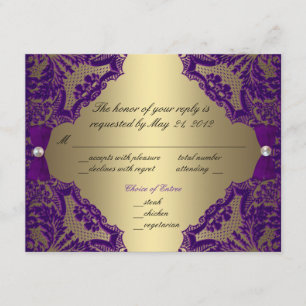 Púrpura y Boda de Oro RSVP