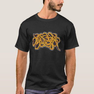púrpura y camisa de la pintada del oro