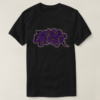 púrpura y camisa de la pintada del oro