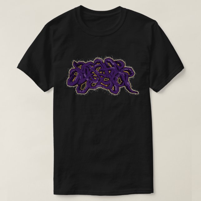 púrpura y camisa de la pintada del oro (Diseño del anverso)