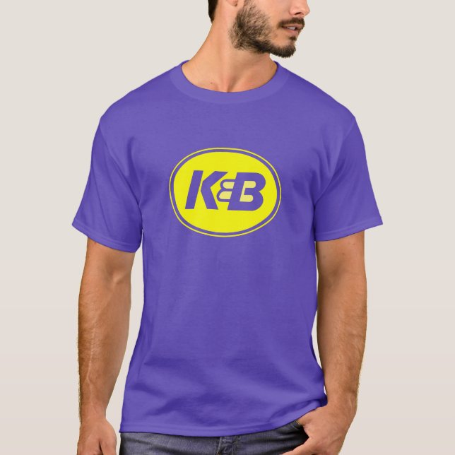 Púrpura y camiseta del oro K&B (Anverso)