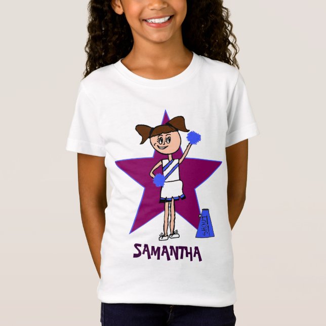 Púrpura y camiseta personalizada azul de la (Anverso)