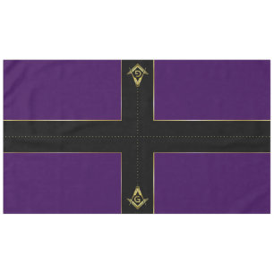 Púrpura y manteles y decoraciones masónicos del