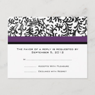Púrpura y negra RSVP