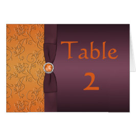 Púrpura y tarjeta de la tabla de la mandarina