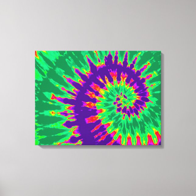 Púrpura y verde tinte de tejas 24"x18" Arte (Anverso)