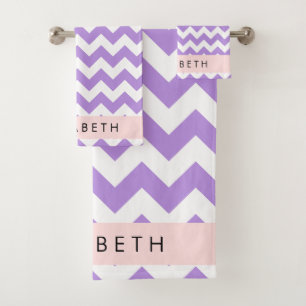 Púrpura Zigzag, Púrpura Chevron, Tu Nombre