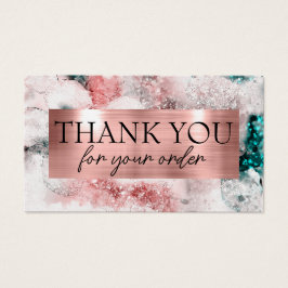 Purpurina acuarela rosa tarjeta de descuento de Re