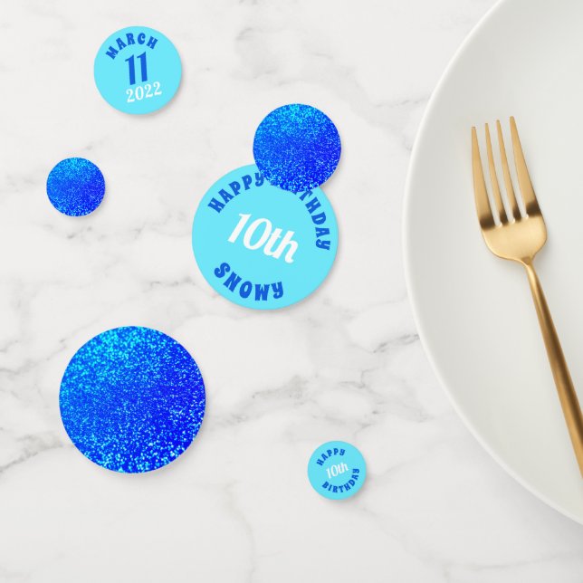 Purpurina Azul Cumpleaños Confetti (Grupo)