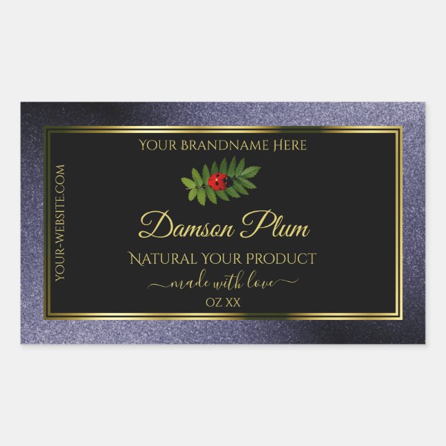 Purpurina azul oscuro Black Gold Etiqueta de produ (Anverso)