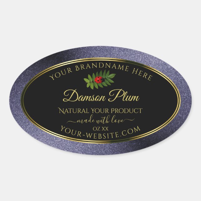 Purpurina azul oscuro Black Gold Etiqueta de produ (Anverso)