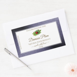 Purpurina azul oscuro Ladybug de la etiqueta de or