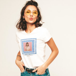 Purpurina azul Periwinkle   Camisetas de fotografí