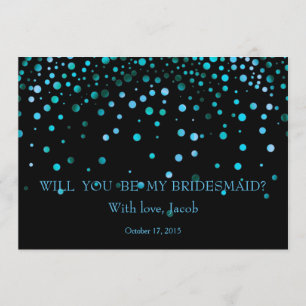 Purpurina azul usted será mi invitación de la dama