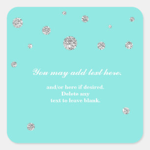 Purpurina azul y plata Pegatina de puntos modernos