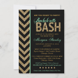 Purpurina Bachelorette Bash Party Invitación MINT