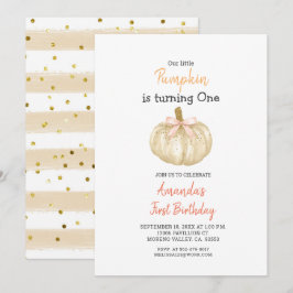 PURPURINA BLANCO de Oro Calabaza Invitación al pri