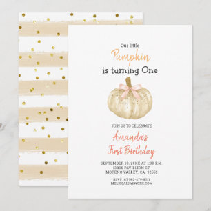 PURPURINA BLANCO de Oro Calabaza Invitación al pri