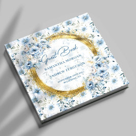 Purpurina Boda de lujo Pastel Blue Gold Libro de i