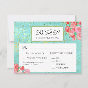 *~* Purpurina Boda Floral Resumen Moderna RSVP