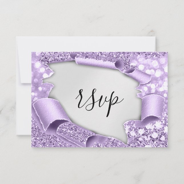 Purpurina Boda RSVP Bridal Morple Silver Elegante (Reverso)