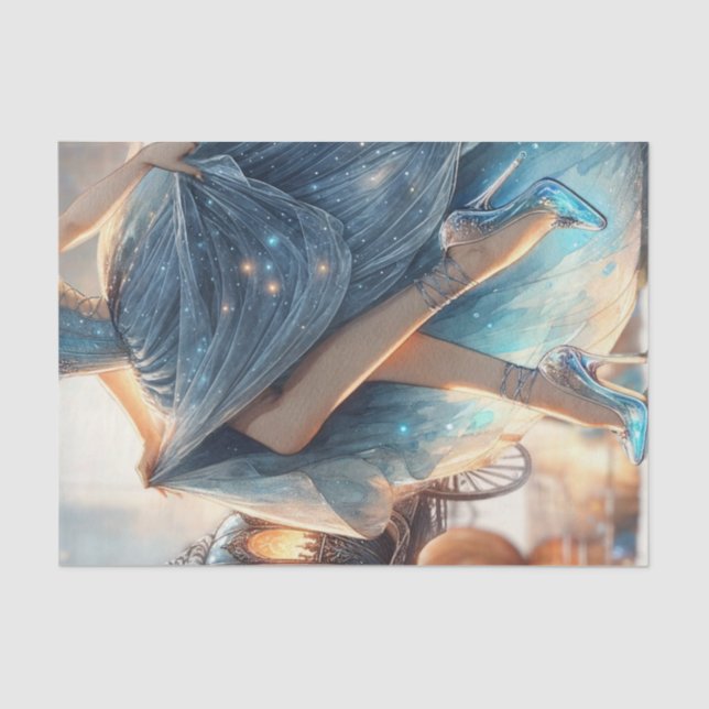 Purpurina Cenicienta Vestido y Papel Deslizador (Anverso)